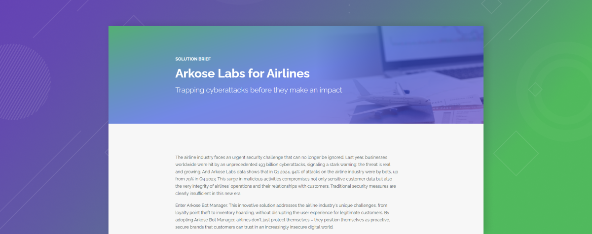 Arkose Labs for Airlines