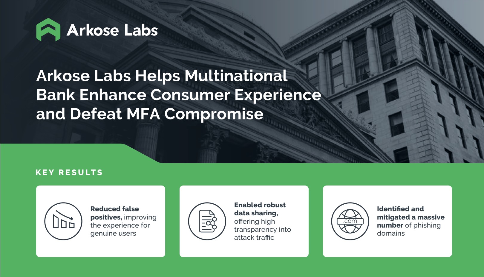 Arkose Labs Helps Multinational Bank Enhance Consumer Experience and Defeat MFA Compromise